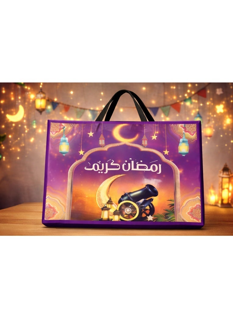 Purple Ramadan print bag 4Pcs 40x45x18 - Image 3